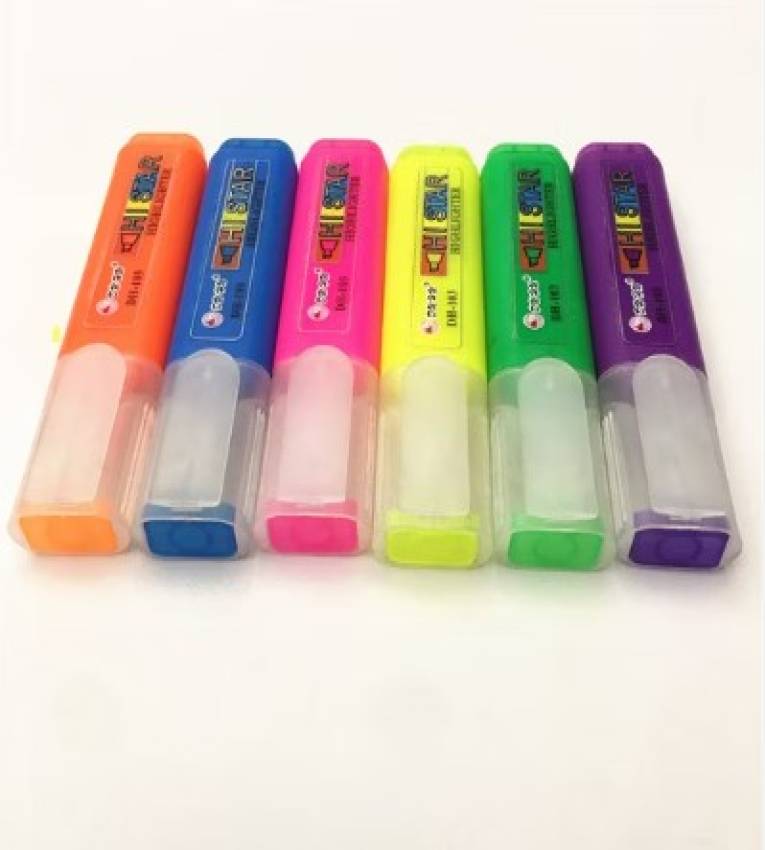 Lot 4 Marqueurs fluorescent Surligneur Textliner avec stylo Bic de 4 couleurs gratuit